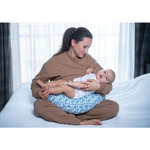 MOTHERHOOD Szoptatós párna Blue Classics new 36x16x54 cm