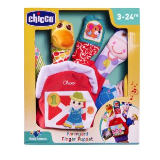 CHICCO Kézre húzható báb hangokkal Farma 3m+