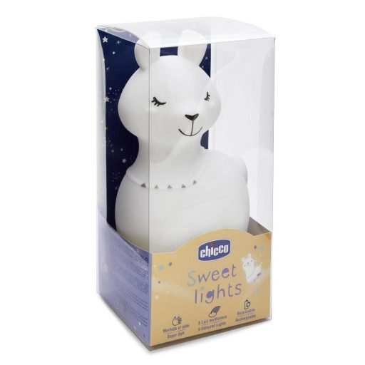 CHICCO Lámpás éjszakai fény tölthető, hordozható Sweet Lights - Lama