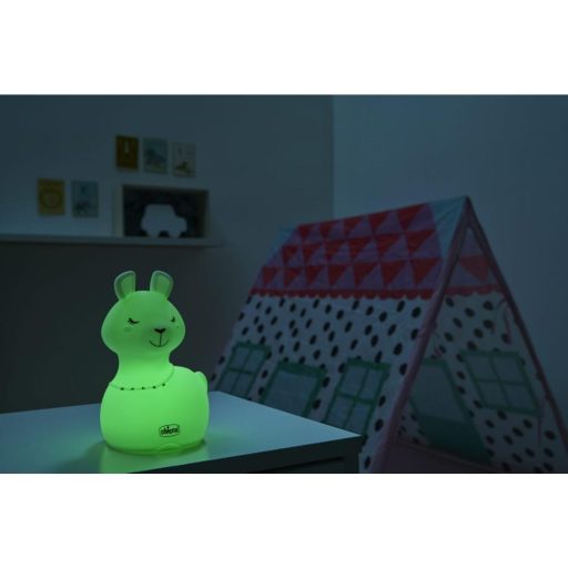 CHICCO Lámpás éjszakai fény tölthető, hordozható Sweet Lights - Lama