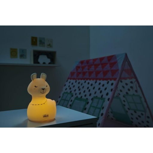 CHICCO Lámpás éjszakai fény tölthető, hordozható Sweet Lights - Lama
