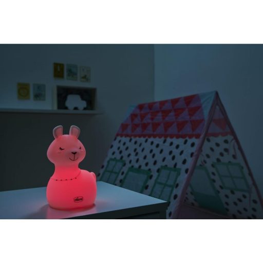 CHICCO Lámpás éjszakai fény tölthető, hordozható Sweet Lights - Lama