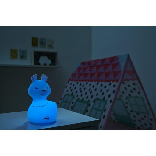 CHICCO Lámpás éjszakai fény tölthető, hordozható Sweet Lights - Lama