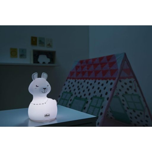 CHICCO Lámpás éjszakai fény tölthető, hordozható Sweet Lights - Lama