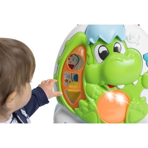 CHICCO Járássegítő tevékenységekkel és hanggal 2 az 1-ben Dino 9m+