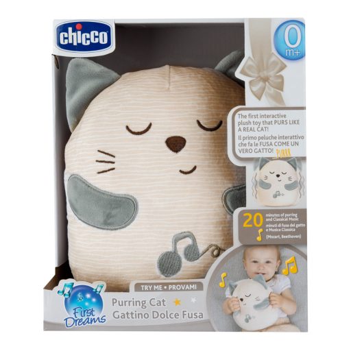 CHICCO Interaktív plüss játék, mesélő cicus 0m+