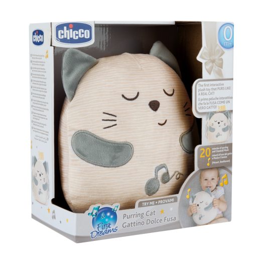 CHICCO Interaktív plüss játék, mesélő cicus 0m+