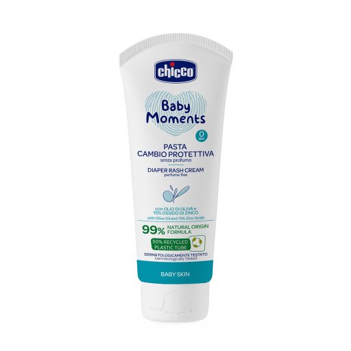 CHICCO Baby Moments illatmentes babapopsi krém 99%-ban természetes összetevőkkel 100ml, 0m+