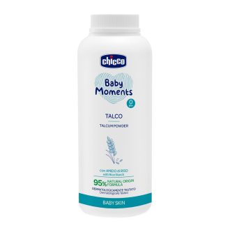   CHICCO Baby Moments gyermekpor rizskeményítővel 95 % természetes összetevőkkel 150 g