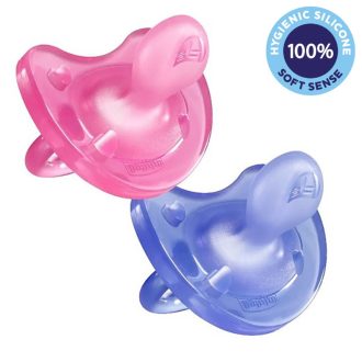 CHICCO Physio Soft teljesen szilikon cumi 16-36m lány 2 db