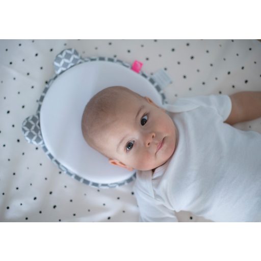 MOTHERHOOD Ergonomikus stabilizáló párna újszülötteknek fülekkel Grey Classics 0-6hó