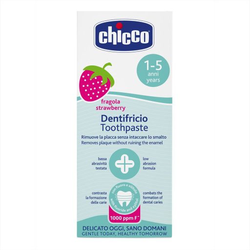 CHICCO Fogkrém eper ízesítéssel fluoriddal 50ml, 1-5év