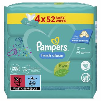 PAMPERS Fresh Clean 4x52 db - nedves törlőkendők