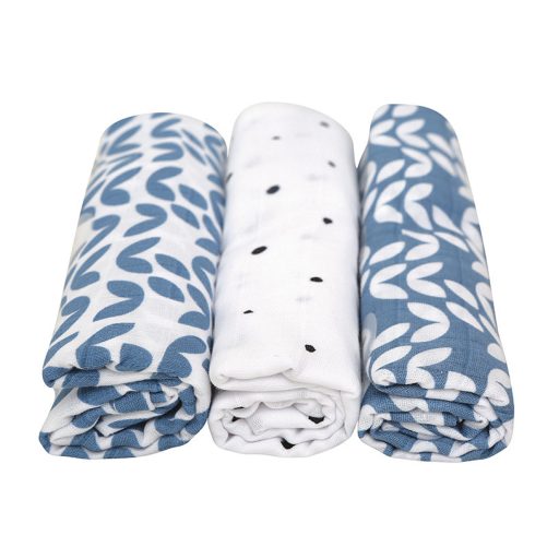 MOTHERHOOD Muszlin pelenkák 3 db Blue Classics 70x80 cm