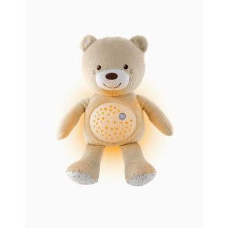  CHICCO Medvídek usínáček projektorral és zenével Baby Bear First Dreams semleges bézs 0m+
