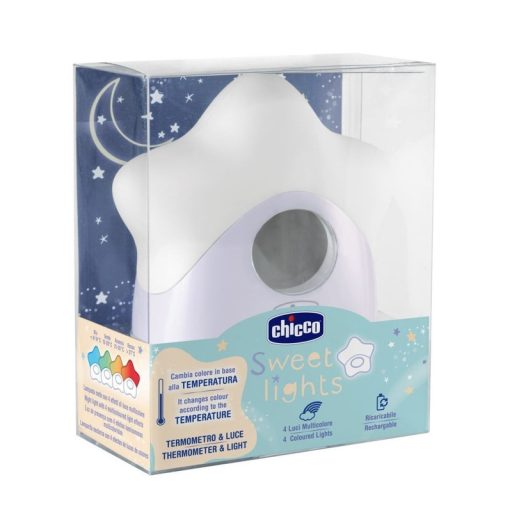 CHICCO éjjeli fény lámpa szobahőmérővel