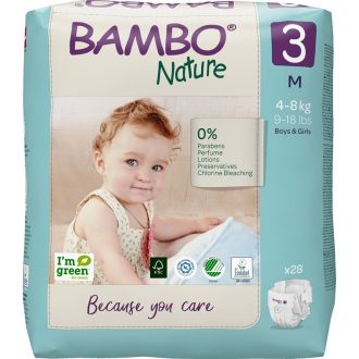   BAMBO Nature Egyszer használatos pelenkák 3 M (4-8 kg) 28 db
