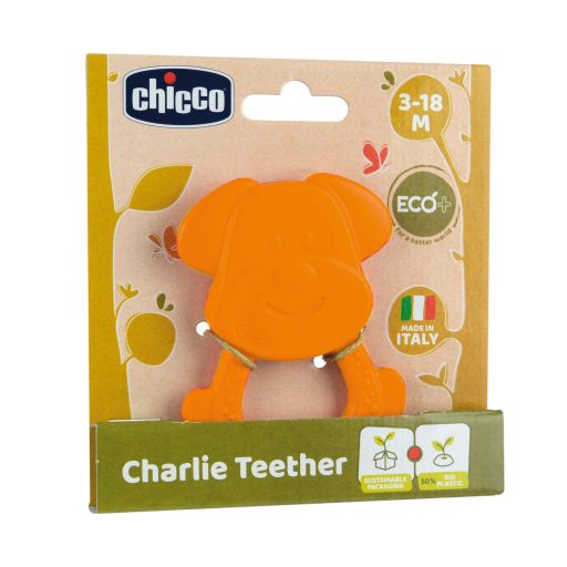 CHICCO Rágóka Eco+ Kutya Charlie narancssárga 3h+
