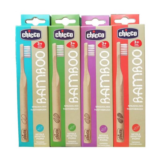 CHICCO Eco Bamboo ökológiai fogkefe, biológiailag lebomló bambusz