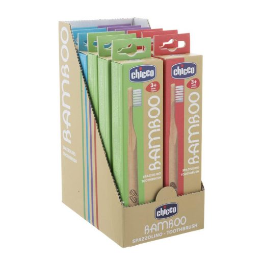 CHICCO Eco Bamboo ökológiai fogkefe, biológiailag lebomló bambusz