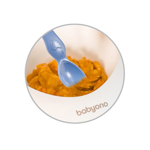BABYONO Tányér tapadókoronggal és kanállal menta 230 ml 6h+