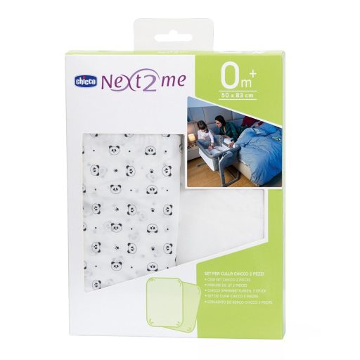 CHICCO Next2Me kiságy lepedő 2 darab - Panda
