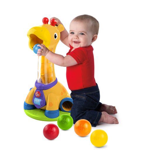 BRIGHT STARTS Zenélő játék zsiráf Spin & Giggle™ 12hó+