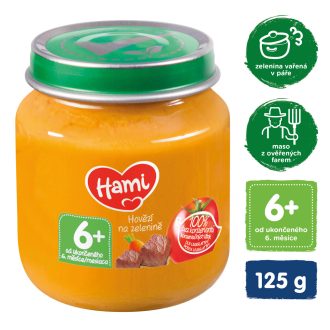   HAMI Sárgarépa, burgonya és marhahús (125 g) - hús-zöldség bébiétel