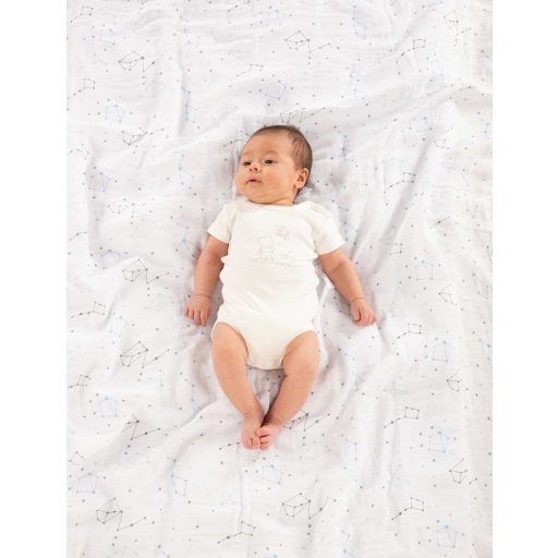 CHICCO Takaró és pólya pamut 2 az 1-ben Bárány és medve grey 2db, 110x110 cm