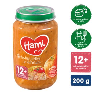   HAMI Tészta sütőtökkel és csirkehússal (200 g) - hús-zöldség alapú bébiétel
