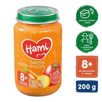   HAMI Zöldség pulykával és paradicsommal (200 g) - hús-zöldség bébiétel