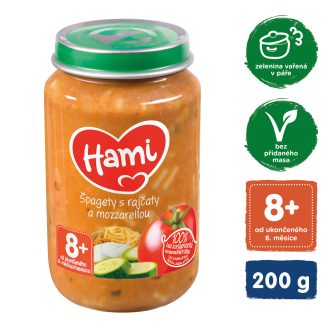   HAMI Spagetti paradicsommal és mozzarellával (200 g) - zöldséges köret