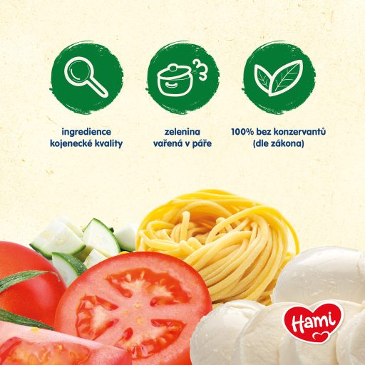 HAMI Spagetti paradicsommal és mozzarellával (200 g) - zöldséges köret