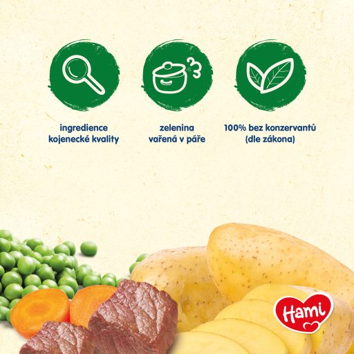 HAMI Burgonya marhahússal és borsóval (250 g) - hús-zöldségféléből készült kiegészítő étel