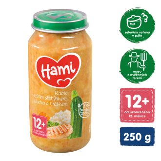   HAMI Rizottó pulykacombbal, cukkinivel és borsóval (250 g) - hús-zöldség kiegészítő étel
