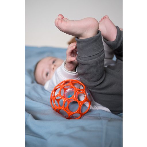 OBALL RATTLE játék 10 cm, Narancs-új 0hó+