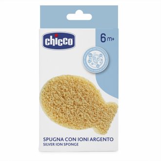 CHICCO Szivacs ezüstionokkal a mosáshoz 6m+