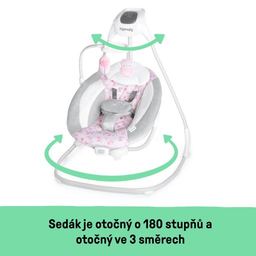 INGENUITY Rezgő hinta dallamokkal Cassidy 0+m, 9 kg-ig