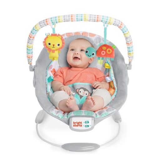 BRIGHT STARTS Rezgő pihenőszék dallamokkal Whimsical Wild 0hó+, 9kg-ig, 2019