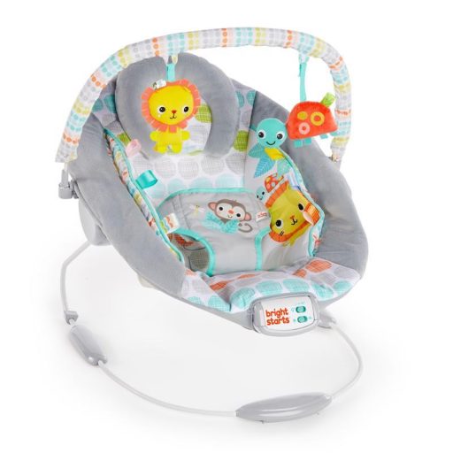 BRIGHT STARTS Rezgő pihenőszék dallamokkal Whimsical Wild 0hó+, 9kg-ig, 2019