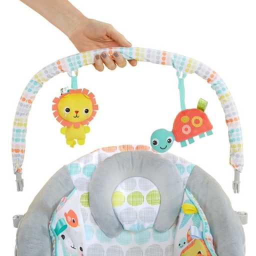 BRIGHT STARTS Rezgő pihenőszék dallamokkal Whimsical Wild 0hó+, 9kg-ig, 2019