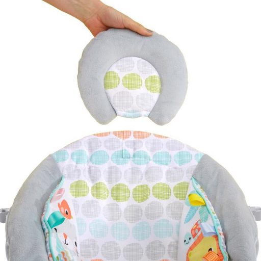 BRIGHT STARTS Rezgő pihenőszék dallamokkal Whimsical Wild 0hó+, 9kg-ig, 2019