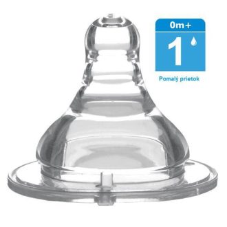   BABYONO Classic szilikon etetőcumi,lassú átfolyású, 0hó+