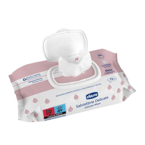 CHICCO Gyermek nedves törlőkendők Kamillával 72 db