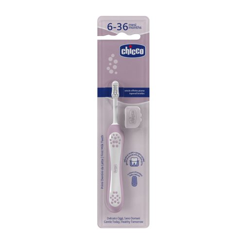 CHICCO Gyermek fogkefe Lilac 6-36m