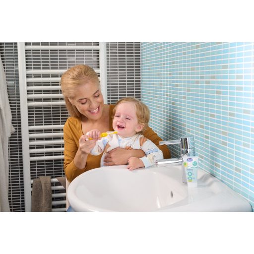 CHICCO gyermek fogkefe készlet Indigo-Mustard 6-36m, 2db