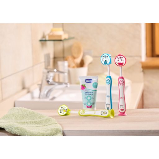 CHICCO Hippo-Panda gyermek fogkefe készlet 3-6év, 2db