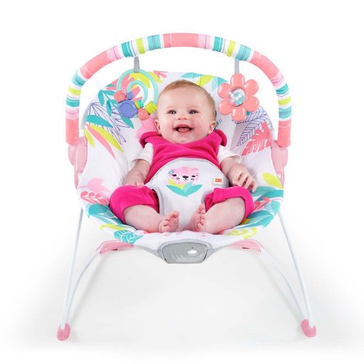BRIGHT STARTS rezgő pihenőszék Flamingo Vibes™ 0hó+, 9kg-ig