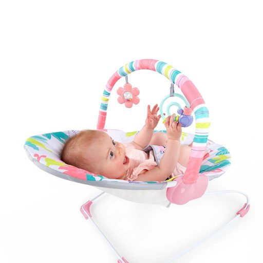 BRIGHT STARTS rezgő pihenőszék Flamingo Vibes™ 0hó+, 9kg-ig