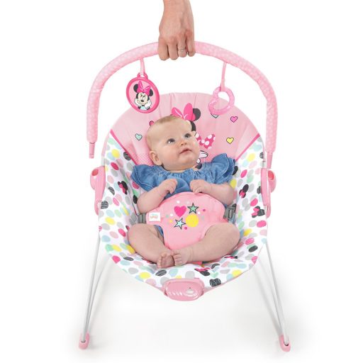 DISNEY BABY Rezgő pihenőszék Minnie Mouse Spotty Dotty 0hó+,  9 kg-ig